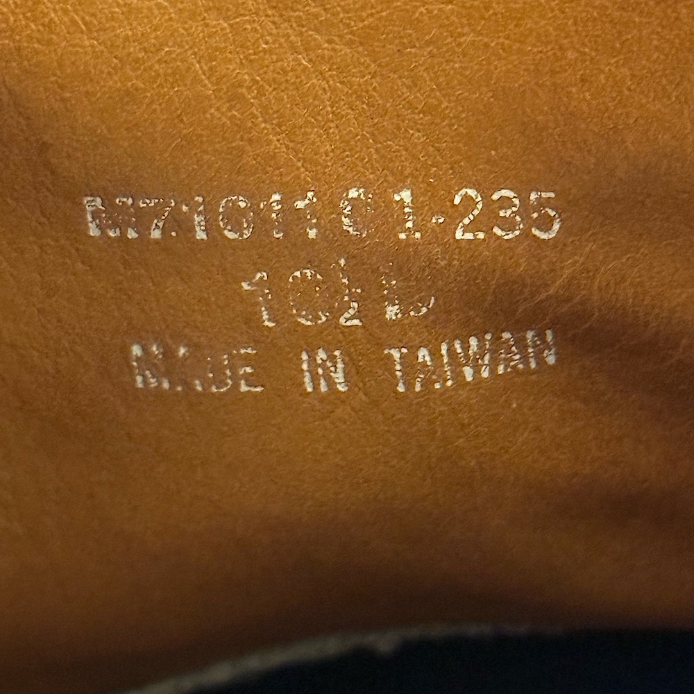 POLO RALPH LAUREN - BROWN TAN LEATHER TWO-TONE DERBY BOOTS - Picture 11 of 11